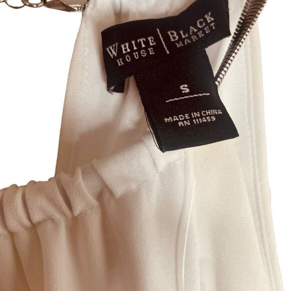White House Black Market | Halter Chain Blouson Drop Waist Dress Size S | NWT - Picture 5 of 12